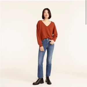 J. Crew Cashmere Relaxed V-neck Sweater